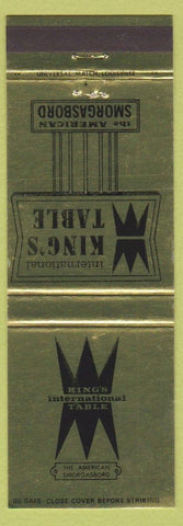 Matchbook Cover - King's Table Smorgasbord CHAIN KY OH WV