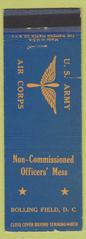 Matchbook Cover - Officers' Mess Bolling Field Washington DC US Army
