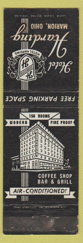 Matchbook Cover - Hotel Harding Marion OH WEAR