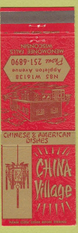 Matchbook Cover - China Village Chinese Restaurant Menomonee Falls WI
