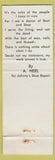Matchbook Cover - Johnny's Shoe Repair Harrisburg PA baby WORN