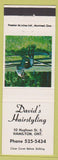 Matchbook Cover - David's Hairstyling Hamilton ON barber salon