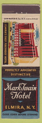 Matchbook Cover - Mark Twain Hotel Elmira NY
