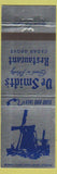 Matchbook Cover - De Smidt's Restaurant Cedar Grove WI