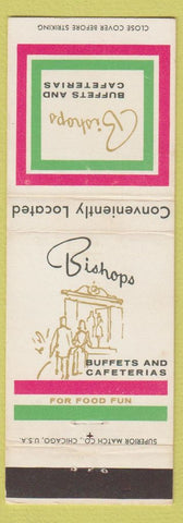Matchbook Cover - Bishops Cafeterias Cedar Rapids Davenport Des Moines IA