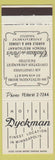 Matchbook Cover - Hotel Dyckman Minneapolis MN