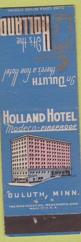 Matchbook Cover - Holland House Hotel Duluth MN WEAR