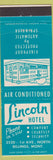 Matchbook Cover - Lincoln Hotel Billings MT