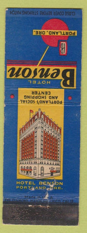 Matchbook Cover - Hotel Benson Portland OR
