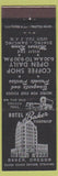 Matchbook Cover - Hotel Baker Baker OR