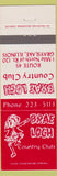 Matchbook Cover - Brae Loch Country Club Grayslake IL