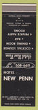 Matchbook Cover - Hotel New Penn New Castle PA