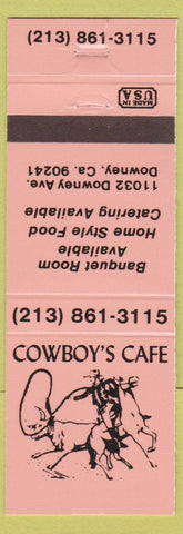 Matchbook Cover - Cowboy's Cafe Downey CA