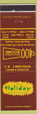Matchbook Cover - Holiday Motor Hotel Harrisburg PA