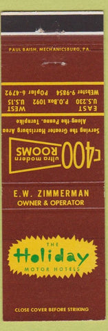 Matchbook Cover - Holiday Motor Hotel Harrisburg PA