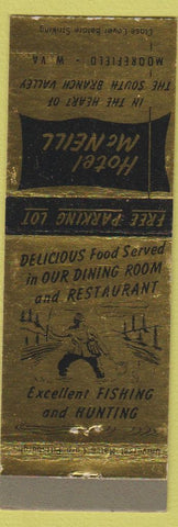 Matchbook Cover - Hotel McNeill Moorefield WV fishing
