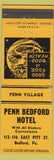 Matchbook Cover - Penn Bedford Hotel Bedford PA