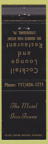 Matchbook Cover - Motel Inn Towne Stroudsburg PA