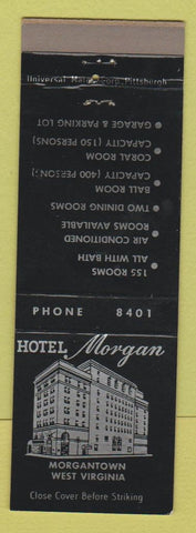 Matchbook Cover - Hotel Morgan Morgantown WV