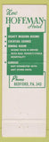 Matchbook Cover - New Hoffman Hotel Bedford PA