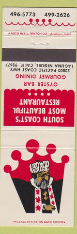 Matchbook Cover - Crown House Restaurant Laguna Niguel CA