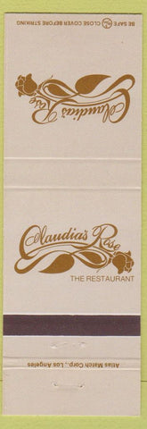 Matchbook Cover - Claudia's Rose Restaurant Orange CA