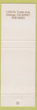 Matchbook Cover - Claudia's Rose Restaurant Orange CA