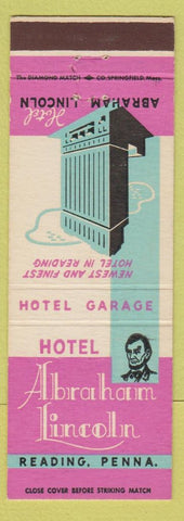 Matchbook Cover - Hotel Abraham Lincoln Reading PA
