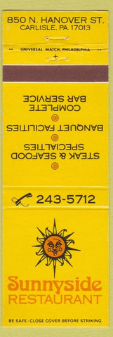 Matchbook Cover - Sunnyside Restaurant Carlisle PA
