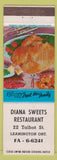 Matchbook Cover - Diana Sweets Restaurant Leamington ON chicken