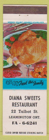 Matchbook Cover - Diana Sweets Restaurant Leamington ON chicken