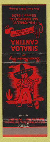 Matchbook Cover - Sinaloa Cantina Mexican Restaurant San Francisco CA
