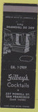 Matchbook Cover - Gilbey's Bar San Francisco CA