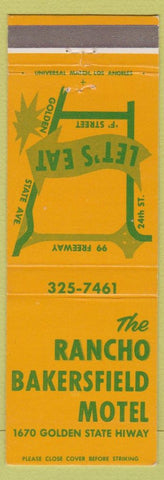 Matchbook Cover - Rancho Bakersfield Motel CA