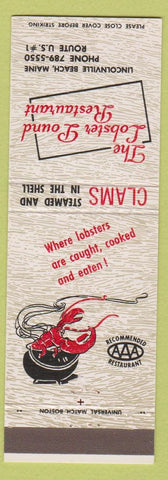 Matchbook Cover - Lobster Pound Restaurant Lincolnville Beach ME