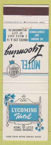 Matchbook Cover - Motel Lycoming Williamsport PA