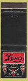 Matchbook Cover - Leon's Restaurant Lounge NO TOWN