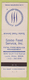 Matchbook Cover - Szabo Food Service Lyons IL