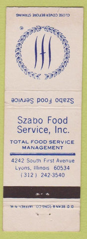 Matchbook Cover - Szabo Food Service Lyons IL