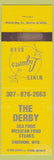 Matchbook Cover - Derby Mexican Restaurant Shoshoni WY
