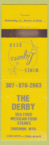 Matchbook Cover - Derby Mexican Restaurant Shoshoni WY