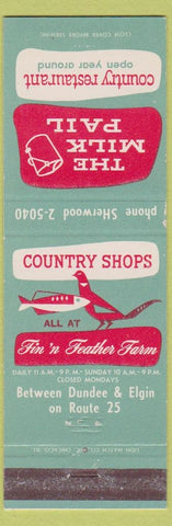Matchbook Cover - Milk Pail Restaurant Dundee Elgin IL