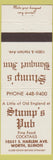 Matchbook Cover - Stump's Pub Worth IL