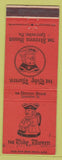 Matchbook Cover - Toby Tavern Stevens House Lancaster PA