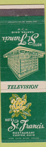 Matchbook Cover - Hotel St Francis Canton OH WEAR