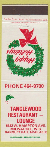 Matchbook Cover - Tanglewood Restaurant Milwaukee WI