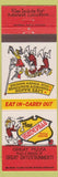 Matchbook Cover - Vaudeville Pizza House Webster Pasadena Sagemont CA