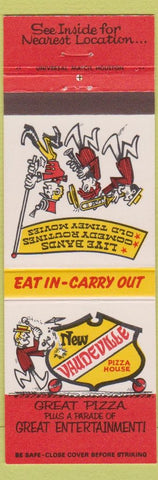 Matchbook Cover - Vaudeville Pizza House Webster Pasadena Sagemont CA
