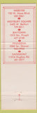 Matchbook Cover - Vaudeville Pizza House Webster Pasadena Sagemont CA