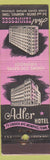 Matchbook Cover - Hotel Tennessee Memphis TN